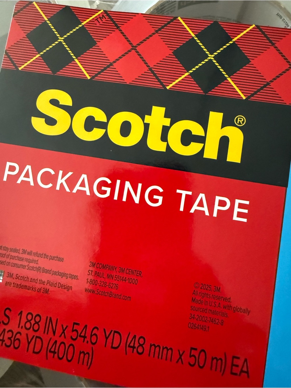 Scotch Packaging Tape - Red - Scotch